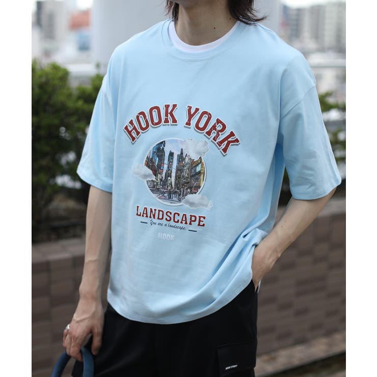 HOOK  original 古着風都市グランジプリント半袖Tシャツ | HOOK | 詳細画像14 