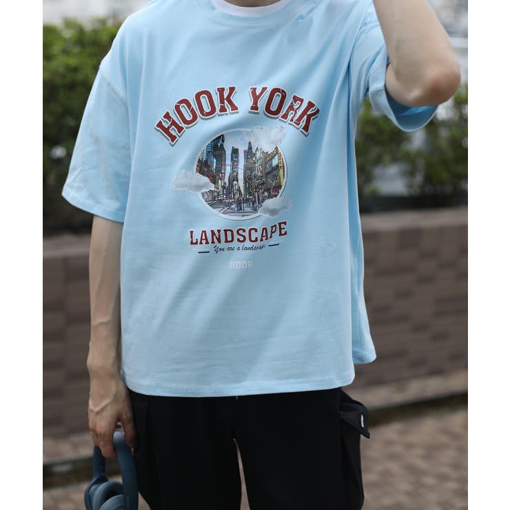 HOOK  original 古着風都市グランジプリント半袖Tシャツ | HOOK | 詳細画像18 