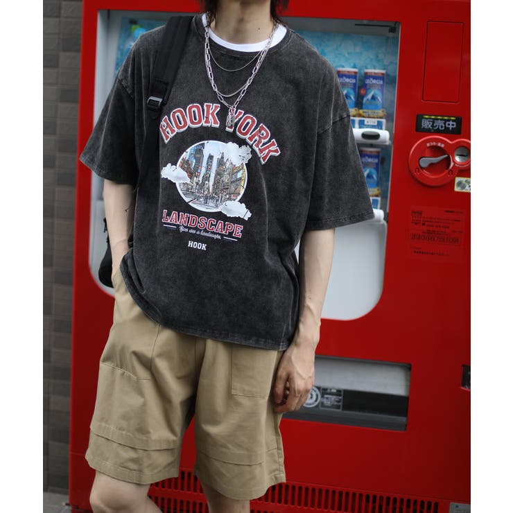HOOK  original 古着風都市グランジプリント半袖Tシャツ | HOOK | 詳細画像22 