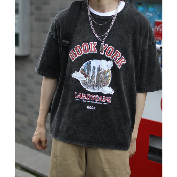 HOOK  original 古着風都市グランジプリント半袖Tシャツ | HOOK | 詳細画像23 