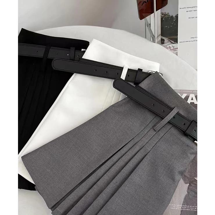 ミニ丈デザインプリーツスカート 韓国ファッション ミニスカート | aimoha  | 詳細画像1 