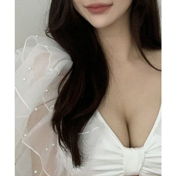 ビーズフリルスリーブスイムウェア 水着 セクシー | aimoha  | 詳細画像4 