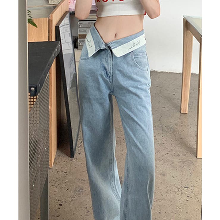 ロールハイウエストデニム 韓国ファッション ワンピース | aimoha  | 詳細画像9 