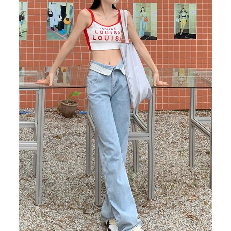 ロールハイウエストデニム 韓国ファッション ワンピース | aimoha  | 詳細画像10 