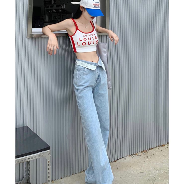 ロールハイウエストデニム 韓国ファッション ワンピース | aimoha  | 詳細画像6 