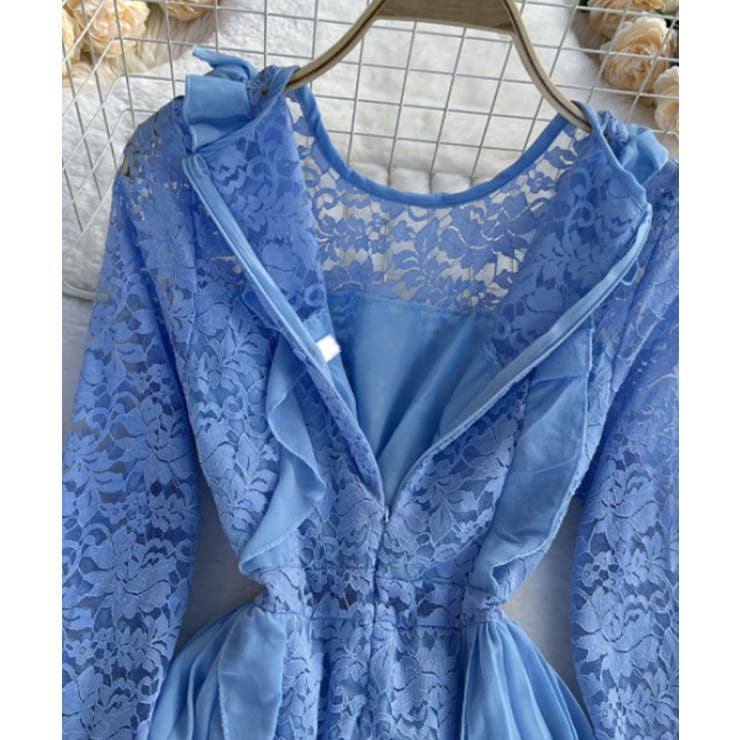 エレガントレースワンピース ロングワンピース ロングドレス | aimoha  | 詳細画像3 