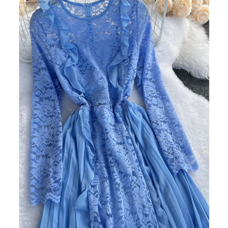 エレガントレースワンピース ロングワンピース ロングドレス | aimoha  | 詳細画像5 