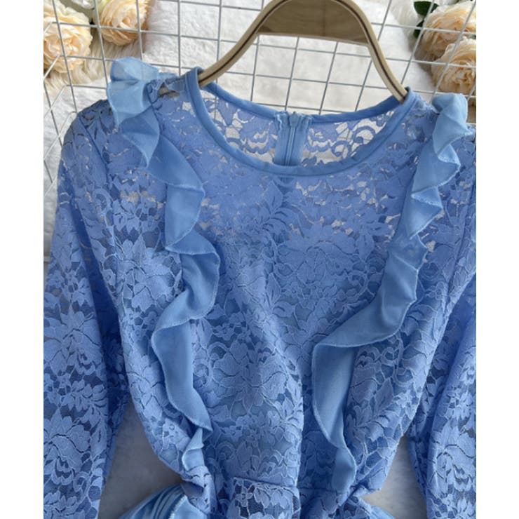 エレガントレースワンピース ロングワンピース ロングドレス | aimoha  | 詳細画像9 