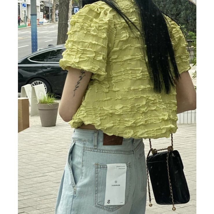 ポコポコ半袖トップス カットソー 韓国ファッション | aimoha  | 詳細画像4 