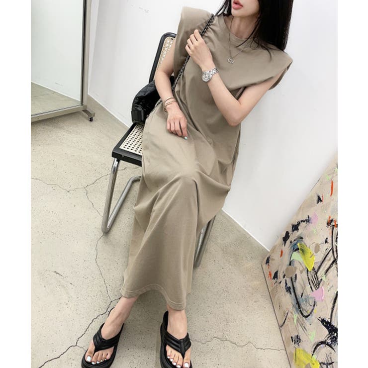 韓国風 ノースリーブワンピース ロングワンピース | aimoha  | 詳細画像5 