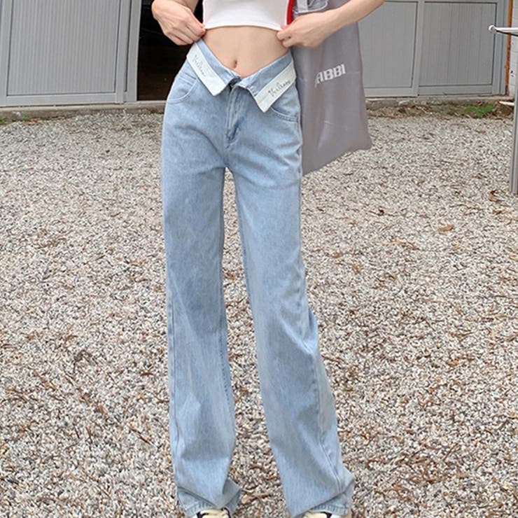 ロールハイウエストデニム 韓国ファッション ワンピース | aimoha  | 詳細画像11 