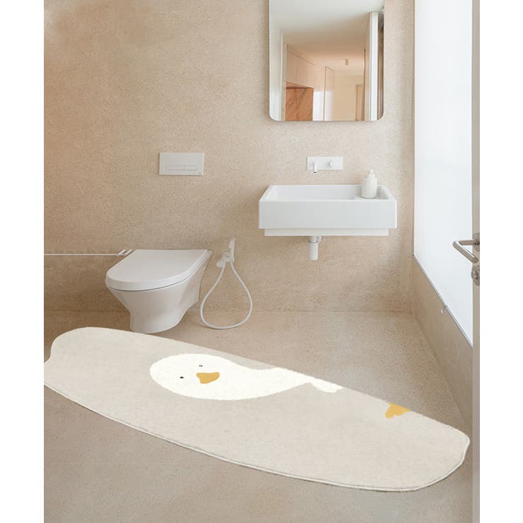 ベージュ4 | かわいいガチョウ変形マット カーペット 韓国インテリア | aimoha 