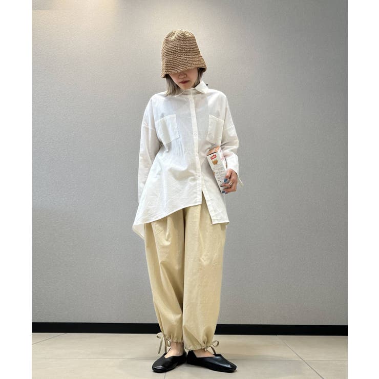 コットンリネン風チュニックシャツ シャツ レディース | aimoha  | 詳細画像22 