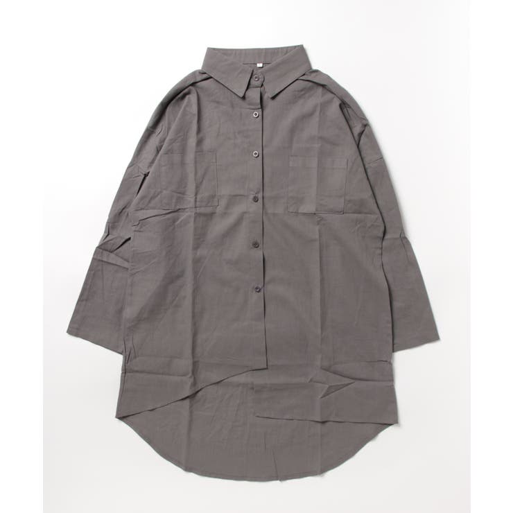 コットンリネン風チュニックシャツ シャツ レディース | aimoha  | 詳細画像23 