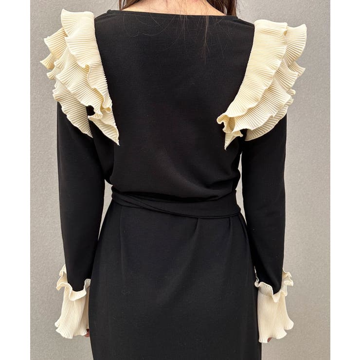 フリルロングマーメイドワンピース Jasmine Grandiflorum  | aimoha  | 詳細画像4 