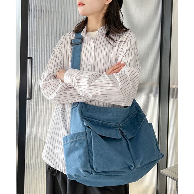 RRL デニム ショルダーバッグ 男女兼用 楽天市場】デニム バッグ ショルダーポケット多い トートバッグ