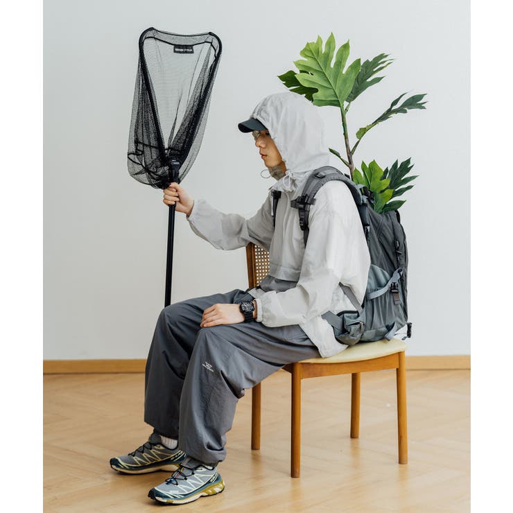 アウトドアにもおすすめ 軽量UVカットメッシュポケットハーフジップ