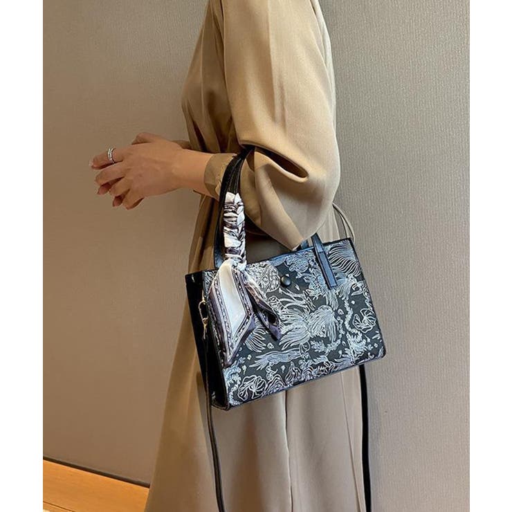 ジャカード2WAYショルダーバッグ トートバッグ レディース | aimoha  | 詳細画像2 