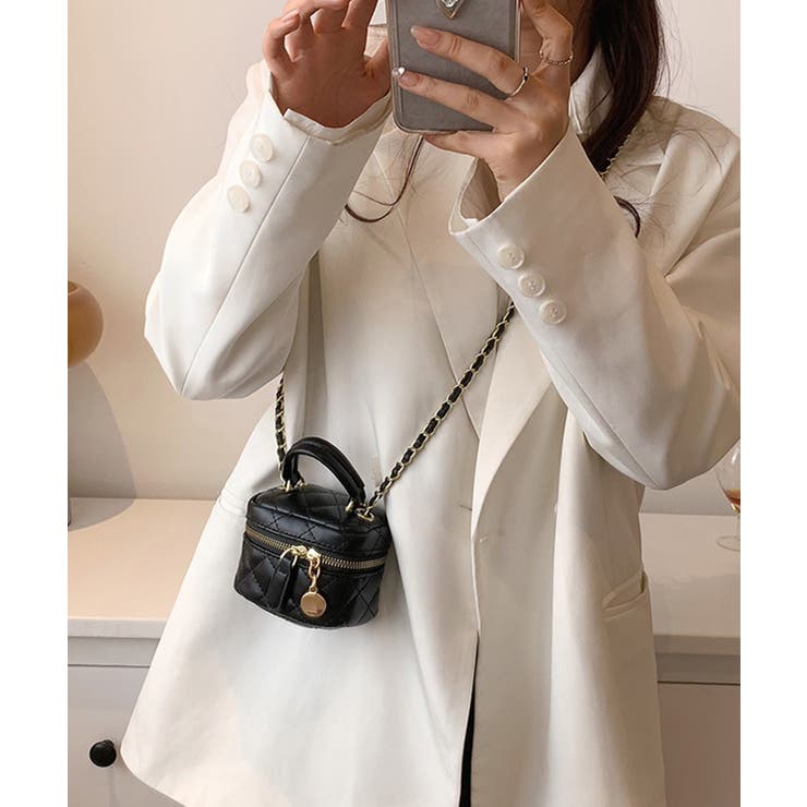 レザーキルティングミニショルダーバッグ | aimoha  | 詳細画像3 