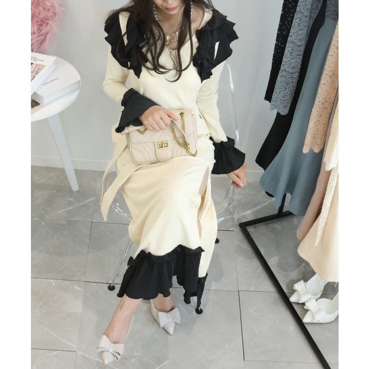 フリルロングマーメイドワンピース Jasmine Grandiflorum  | aimoha  | 詳細画像19 