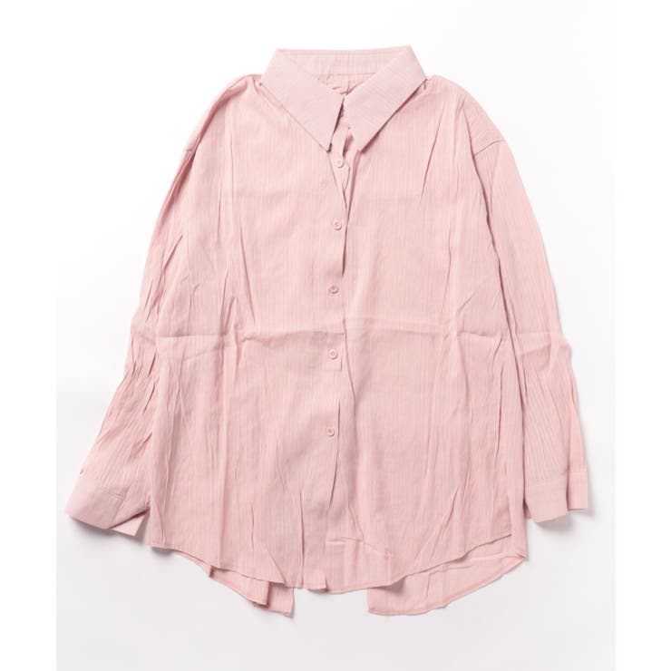 シアー バックスリットシャツ 韓国ファッション | aimoha  | 詳細画像1 