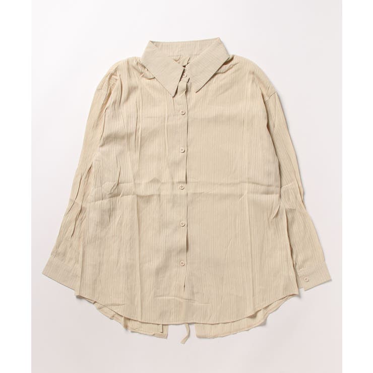 シアー バックスリットシャツ 韓国ファッション | aimoha  | 詳細画像2 