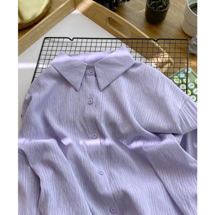 シアー バックスリットシャツ 韓国ファッション | aimoha  | 詳細画像6 