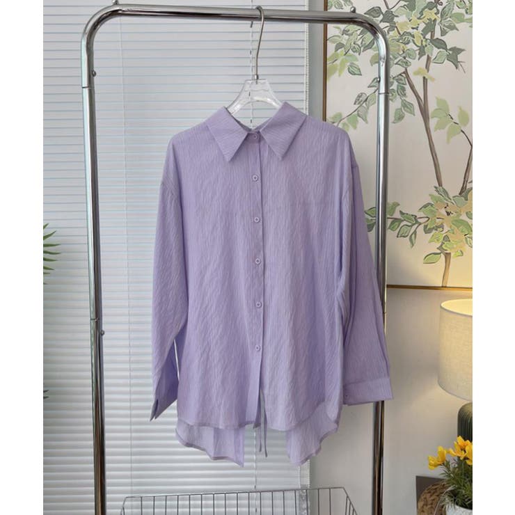 シアー バックスリットシャツ 韓国ファッション | aimoha  | 詳細画像10 