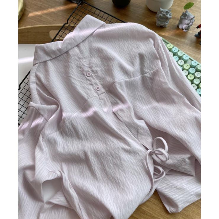 シアー バックスリットシャツ 韓国ファッション | aimoha  | 詳細画像14 