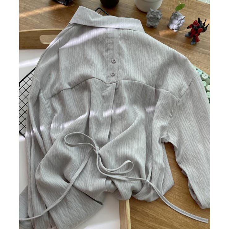 シアー バックスリットシャツ 韓国ファッション | aimoha  | 詳細画像16 