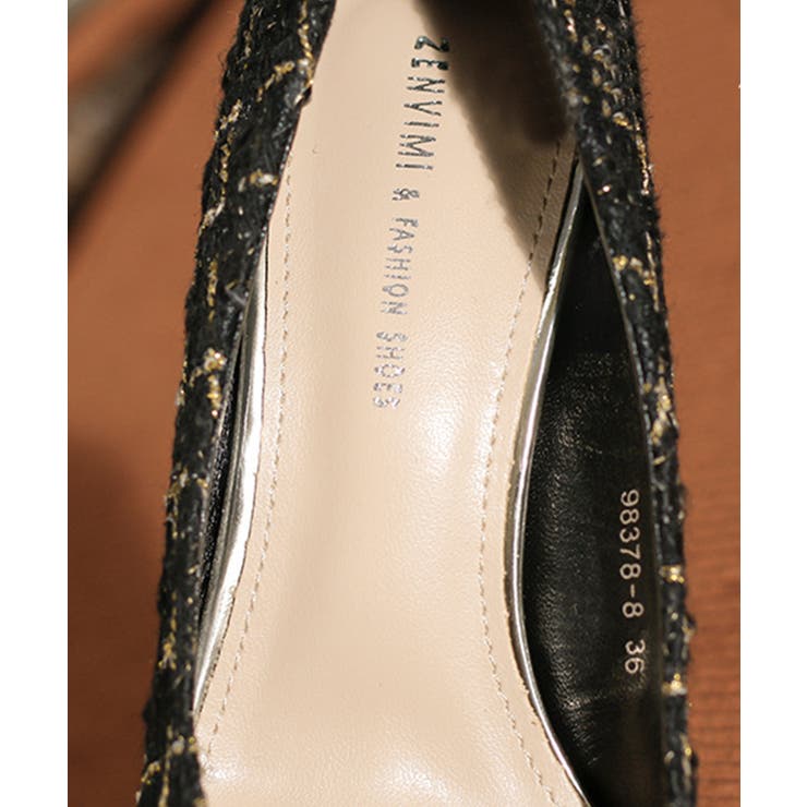 パールツイードハイヒールパンプス 韓国ファッション セクシー | aimoha  | 詳細画像14 