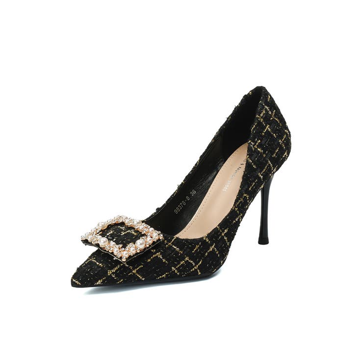 パールツイードハイヒールパンプス 韓国ファッション セクシー | aimoha  | 詳細画像10 