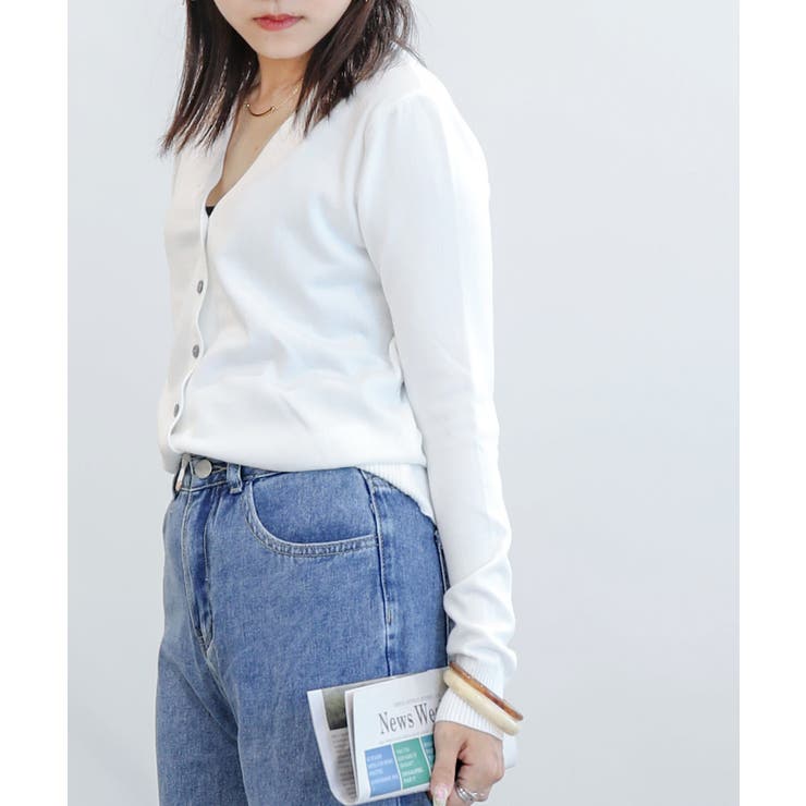ベーシックカーディガン 長袖 ロングカーディガン 韓国ファッション | aimoha  | 詳細画像11 
