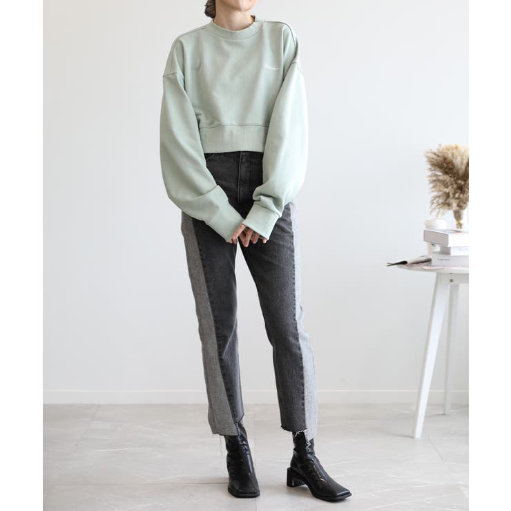 バックリボンデザインオーバーショートスウェット | aimoha  | 詳細画像16 