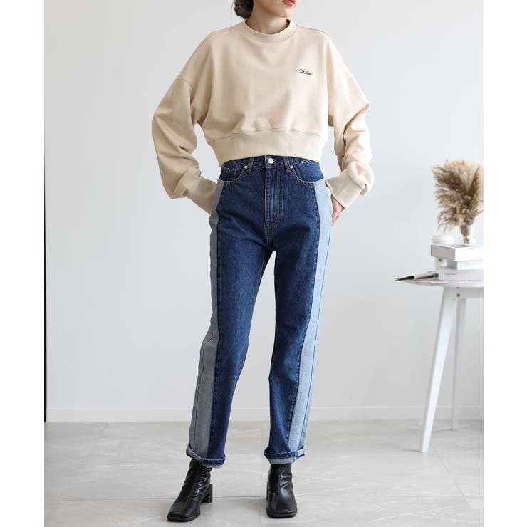 バックリボンデザインオーバーショートスウェット | aimoha  | 詳細画像10 