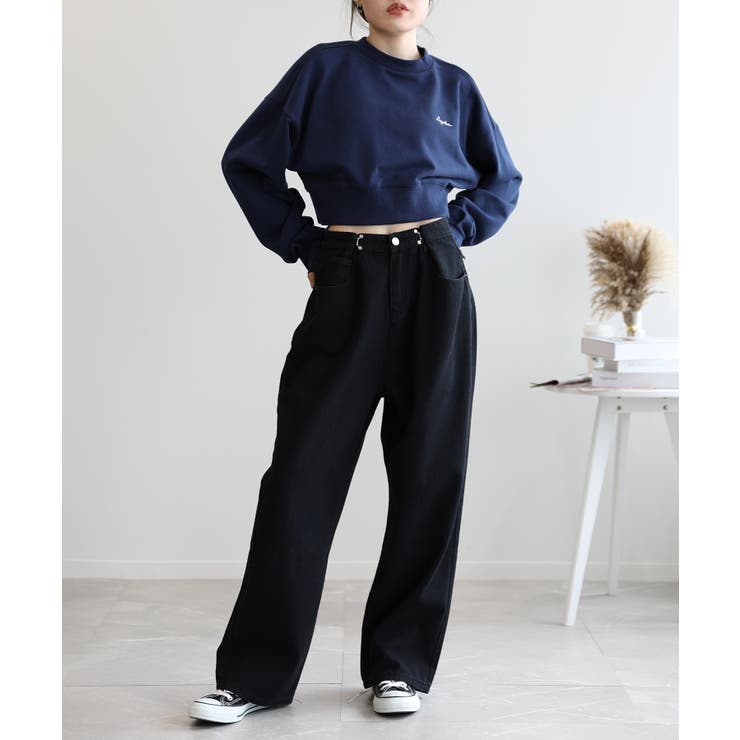 バックリボンデザインオーバーショートスウェット | aimoha  | 詳細画像9 