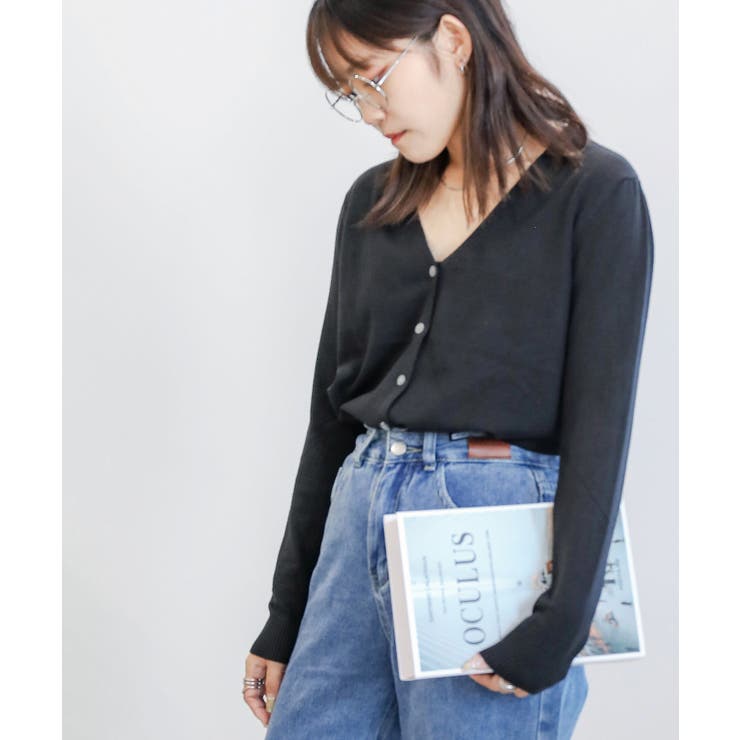 ベーシックカーディガン 長袖 ロングカーディガン 韓国ファッション | aimoha  | 詳細画像4 