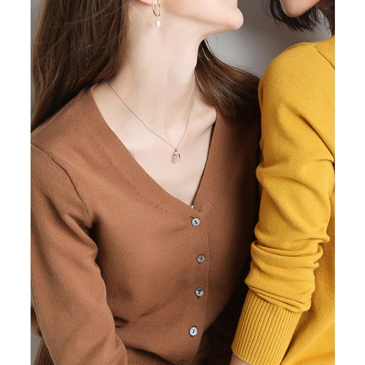 ベーシックカーディガン 長袖 ロングカーディガン 韓国ファッション | aimoha  | 詳細画像24 