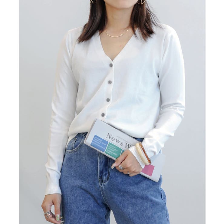 ベーシックカーディガン 長袖 ロングカーディガン 韓国ファッション | aimoha  | 詳細画像12 