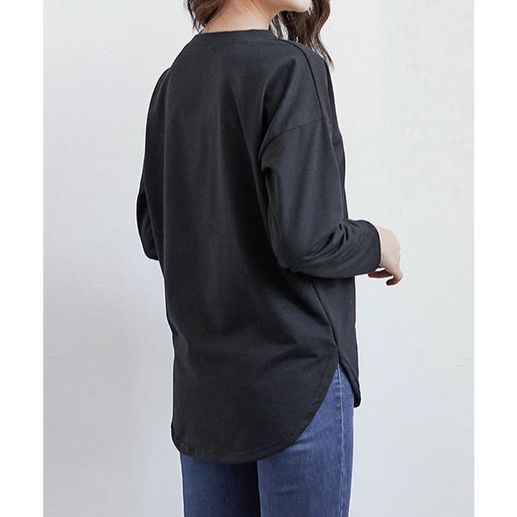 aimoha -select-/ゆったりシルエット シンプルロングTシャツ | aimoha  | 詳細画像11 