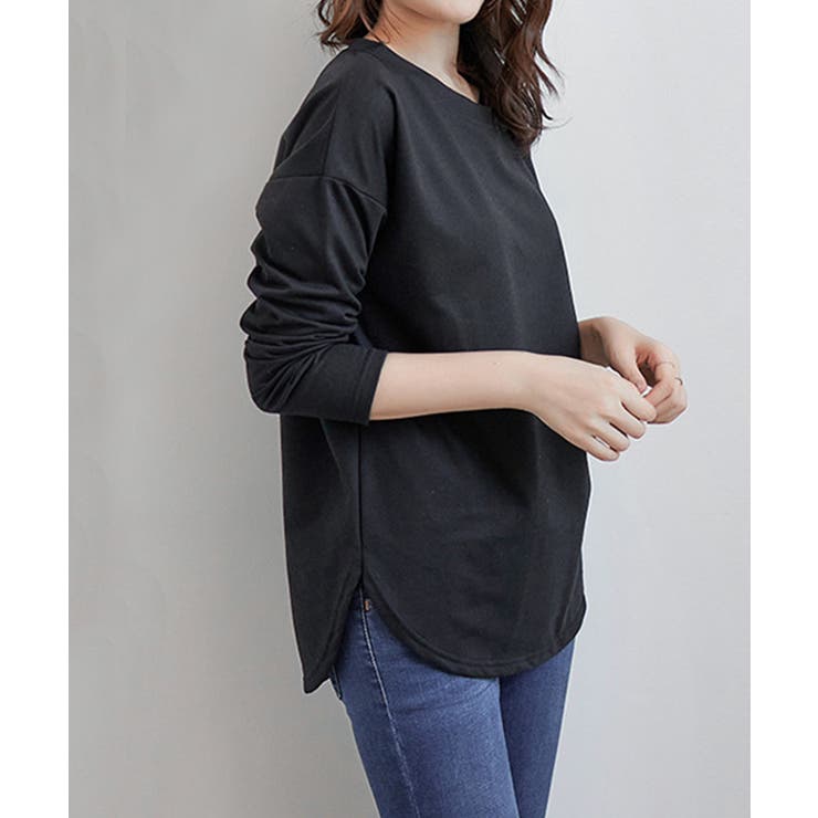 aimoha -select-/ゆったりシルエット シンプルロングTシャツ | aimoha  | 詳細画像10 