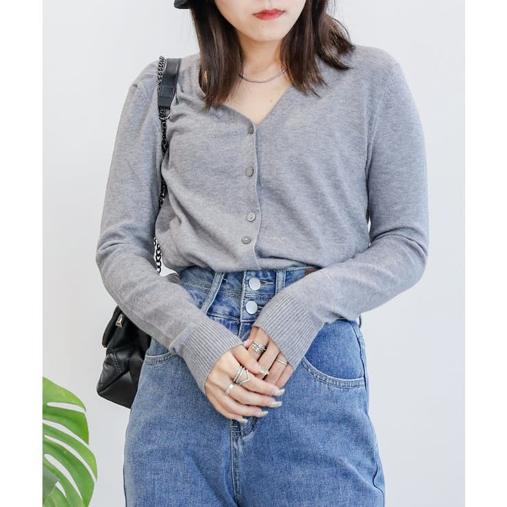 ベーシックカーディガン 長袖 ロングカーディガン 韓国ファッション | aimoha  | 詳細画像5 