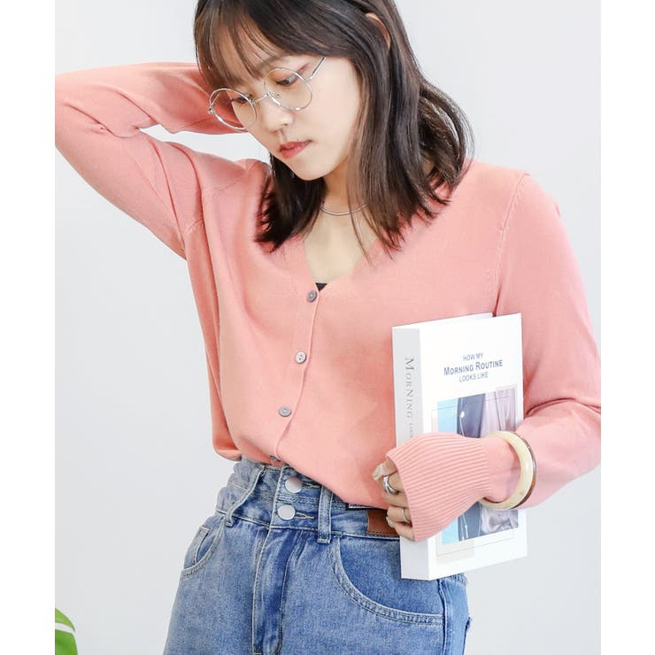 ベーシックカーディガン 長袖 ロングカーディガン 韓国ファッション | aimoha  | 詳細画像8 