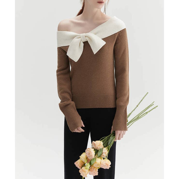 リボンニットプルオーバー Jasmine Grandiflorum【AW】 | aimoha  | 詳細画像14 