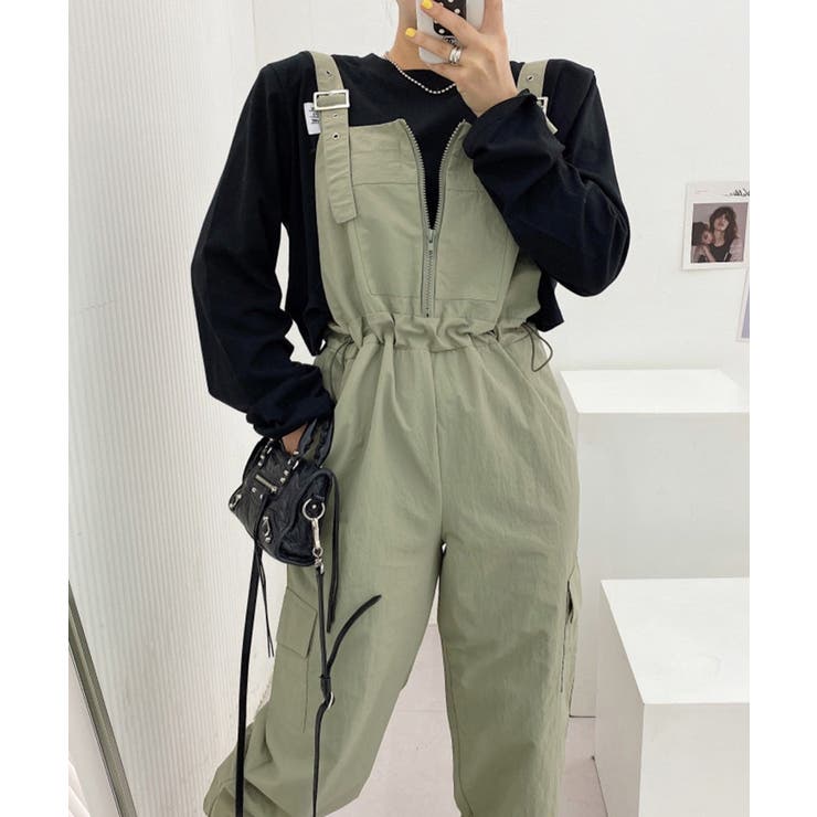 ジッパーカジュアルサロペット | aimoha  | 詳細画像9 