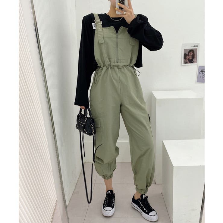 ジッパーカジュアルサロペット | aimoha  | 詳細画像11 