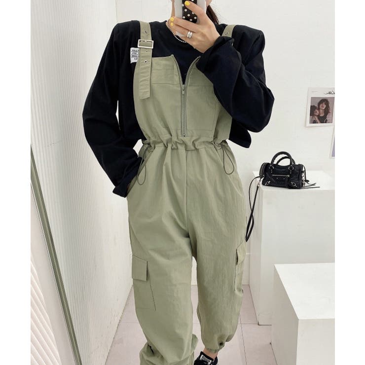 ジッパーカジュアルサロペット | aimoha  | 詳細画像13 