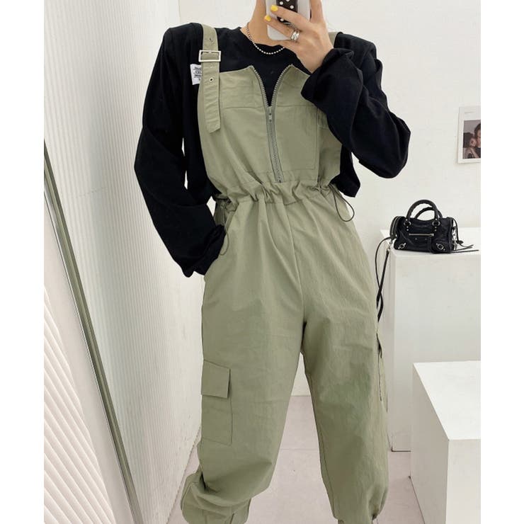 ジッパーカジュアルサロペット | aimoha  | 詳細画像14 