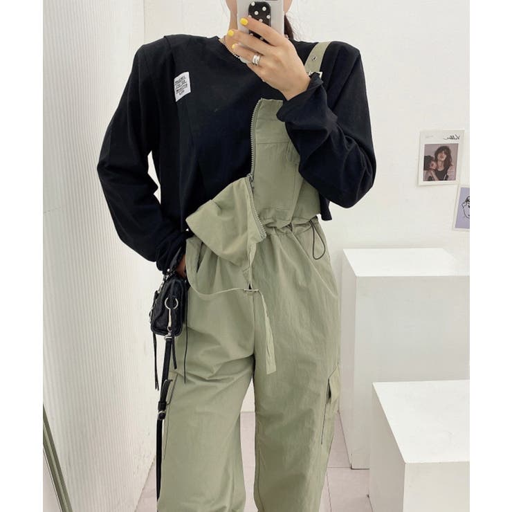 ジッパーカジュアルサロペット | aimoha  | 詳細画像6 