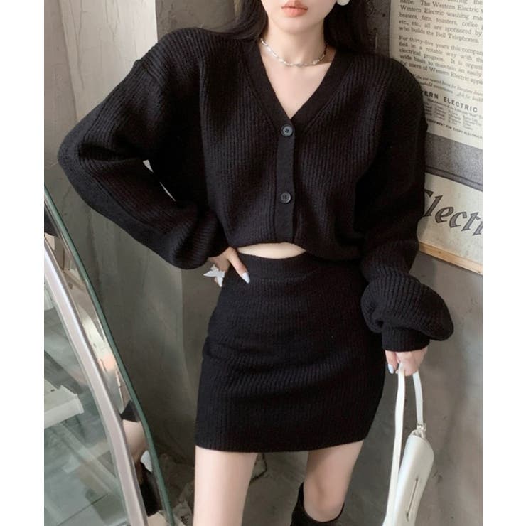 Vネック ニット セットアップ | aimoha  | 詳細画像6 